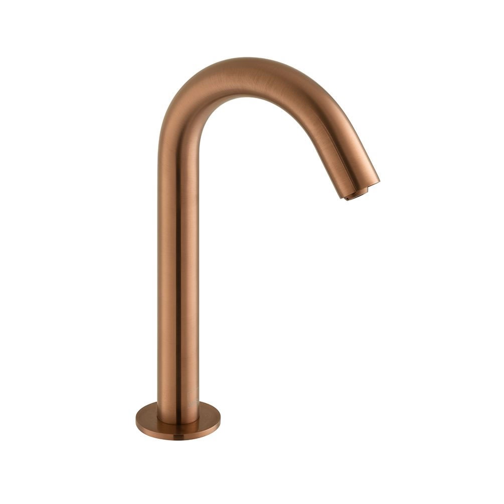 Cutout image of Vado Individual Brushed Bronze Deck-Mounted Basin Sensor Spout